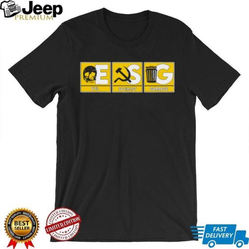 ESG Evil Socialist Garbage logo shirt