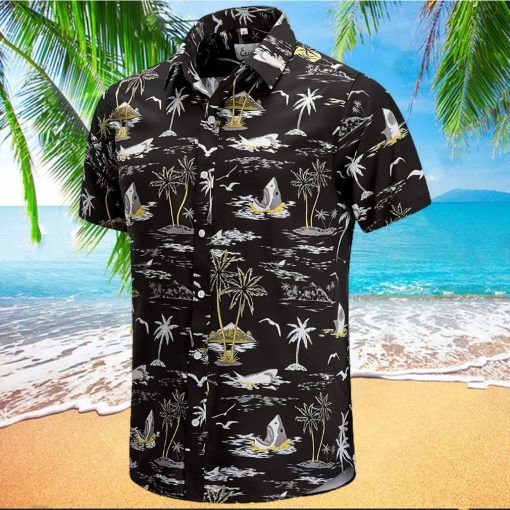 EUOW Men s Hawaiian Shirt Short Sleeves Printed Button Down Summer Beach Dress Shirts