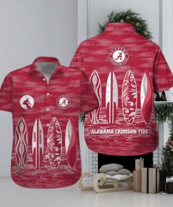 Alabama Crimson Tide Short Sleeve Tropical Hawaiian Shirt