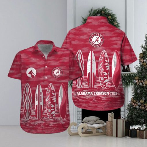 Alabama Crimson Tide Short Sleeve Tropical Hawaiian Shirt