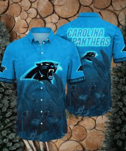 Trending NFL Carolina Panthers Flower Hawaiian Shirt