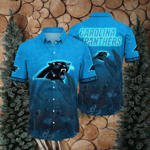 Trending NFL Carolina Panthers Flower Hawaiian Shirt