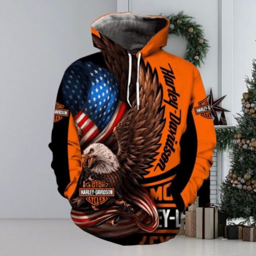 Eagle Harley Davidson 3D Printed Hoodie