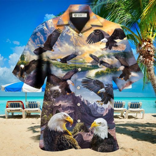 Eagle Spread Wings To The Sky Style Hawaiian Shirt