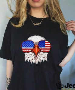 Eagle with glasses American 4th of July flag 2023 shirt