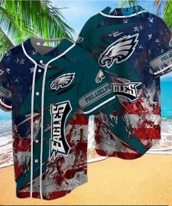 Eagles Baseball Jersey Cannabis Leaf USA Flag Philadelphia Eagles Gift