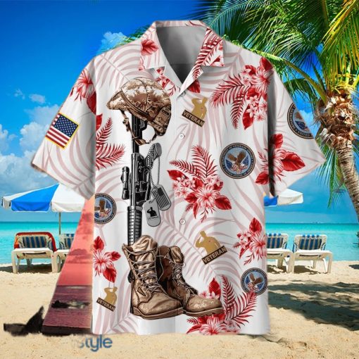 Eagle’s presence symbolizes liberty US Veteran Honoring All Who Served Veteran Hawaiian Shirt