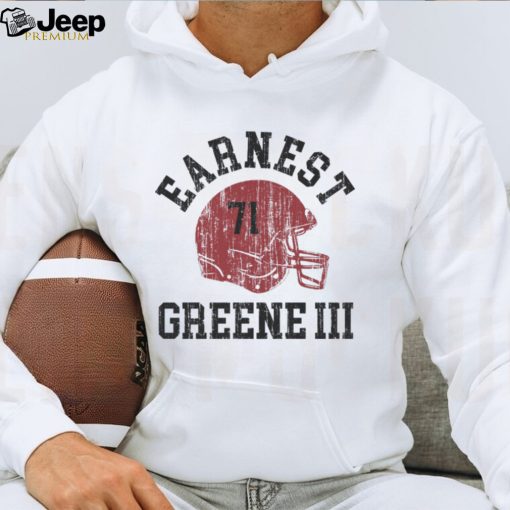 Earnest Greene III College Helmet Font Shirt