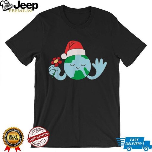 Earth Santa Hat Christmas Pajama Cool X Mas Nature Lover Shirt