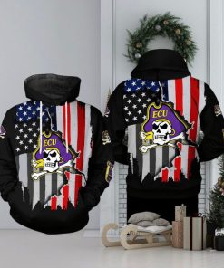 East Carolina Pirates NCAA US Flag 3D Printed Hoodie