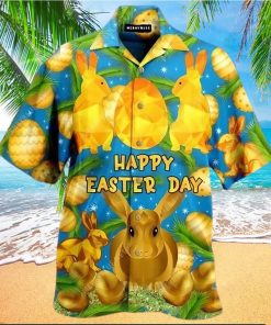 Easter Golden Bunny Rabbit Hawaiian Shirt