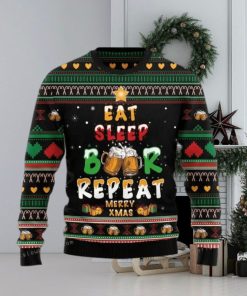 Eat Sleep Beer Ugly Sweater