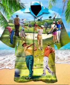 Eat Sleep Golf Repeat Trending Hawaiian Shirt