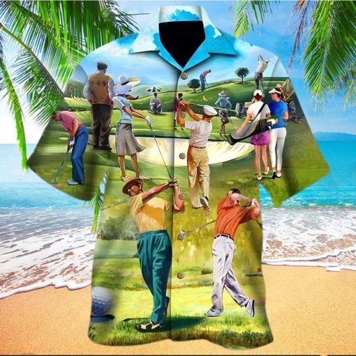 Eat Sleep Golf Repeat Trending Hawaiian Shirt