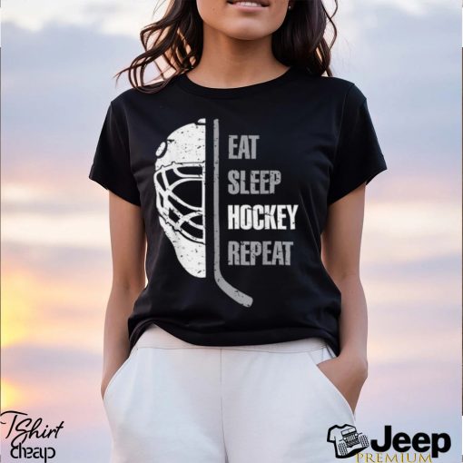 Eat Sleep Hockey Repeat Christmas For Teen Adult Hockey T Shirt