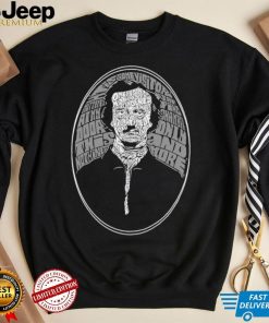 Edgar Allan Poe and some of the text from The Raven art shirt