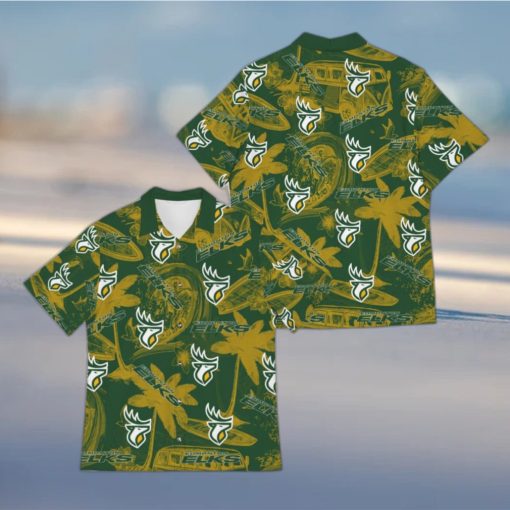 Edmonton Elks Americ Sports Team Pattern Logo Flower Tree Halloween Hawaiian Shirt For Men And Women Gift Beach