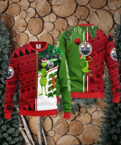 Edmonton Oilers Grinch & Scooby doo Christmas Ugly Sweaters