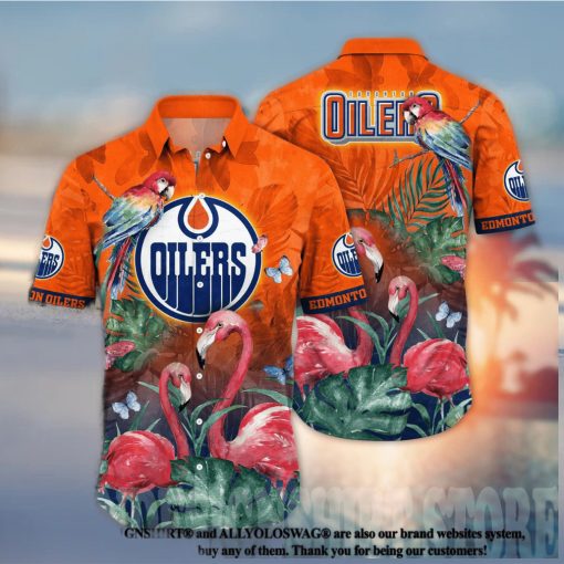 Edmonton Oilers NHL Floral All Over Printed Unisex Hawaiian Shirt