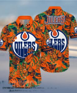 Edmonton Oilers NHL Floral Unisex All Over Printed Hawaiian Shirt