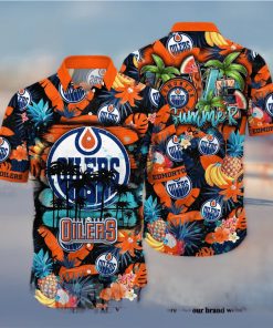 Edmonton Oilers NHL Floral Unisex Full Printing Hawaiian Shirt