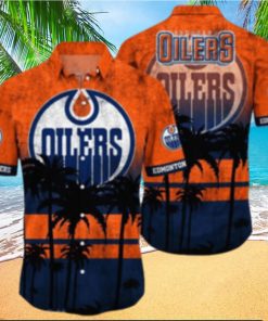 Edmonton Oilers NHL Logo Coconut Tropical Hawaiian Shirt Beach Gift For Fans