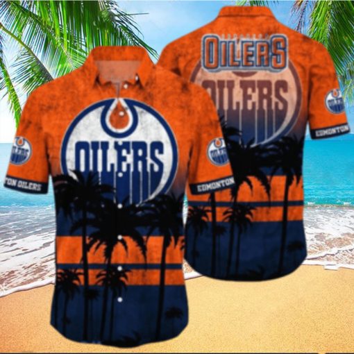Edmonton Oilers NHL Logo Coconut Tropical Hawaiian Shirt Beach Gift For Fans