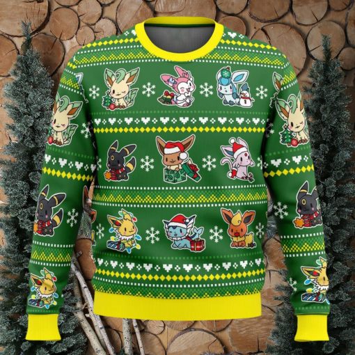 Eevee Meryy Christmas Pokemon Ugly Christmas Sweater