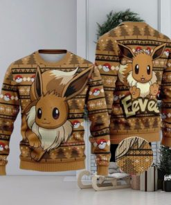 Eevee Ugly Christmas Sweater Sweatshirt Anime Xmas Pocket Monster