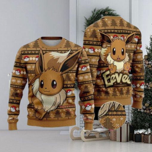 Eevee Ugly Christmas Sweater Sweatshirt Anime Xmas Pocket Monster