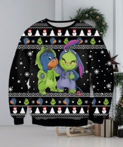 Eeyore And Grinch Funny 3D Print Ugly Christmas Sweater