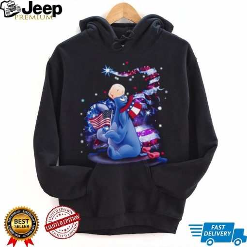 Eeyore Winnie The Pooh Disney 4th Of July Colorful Disney Graphic Cartoon Cotton S Clothing Men Women 2023 t Shirt