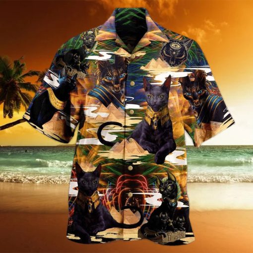 Egyptian Black Cat Hawaiian Shirt – Thoughtful Personalized Gift For The Whole Family