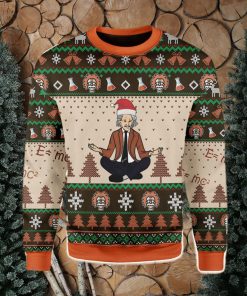 Einstein Doing Yoga Ugly Christmas Sweater Xmas Gift Men And Women Christmas Sweater