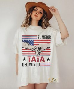 El Mejor Tata Del Mundo Men American Flag Decor Dad Papa shirt