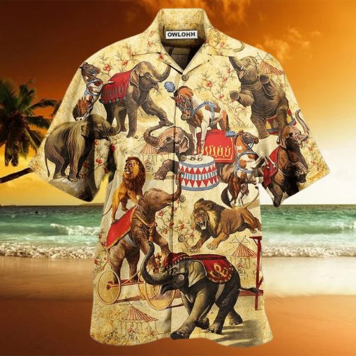 Elephant Amazing Circus Show Hawaiian Shirt