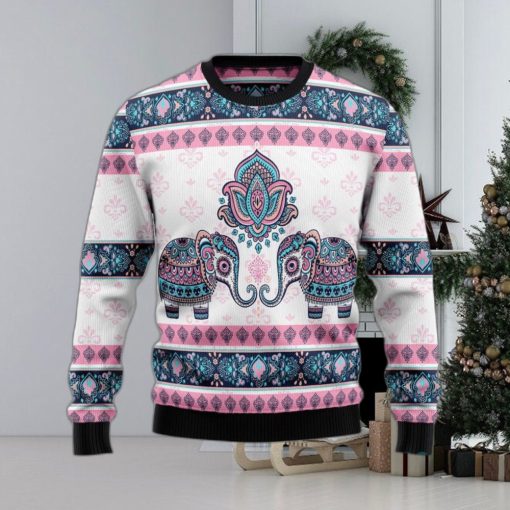 Elephant Mandala Ugly Sweater For Christmas