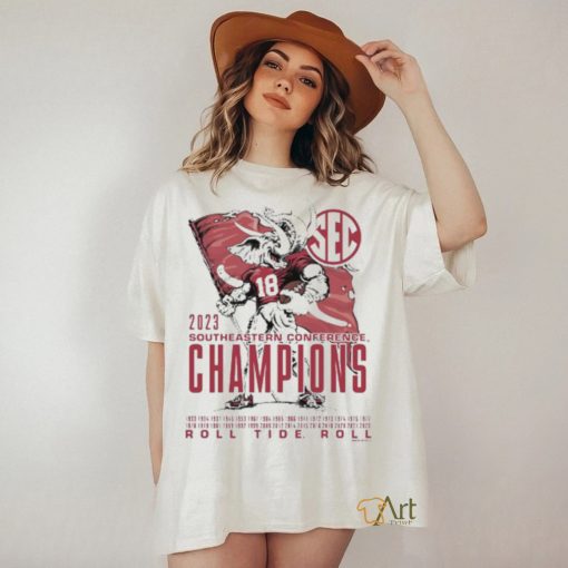 Elephant Mascot Alabama 2023 SEC Football Champion T Shirt