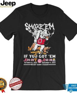 Elephant Roll Tide Smoke ‘Em If You Got ‘Em 34 20 vs 42 28 Shirt