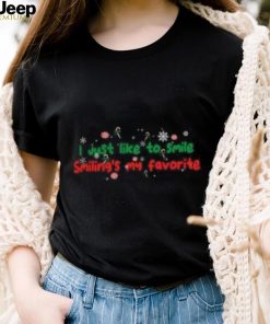 Elf I just like to smile smiling’s my favorite icons Christmas T Shirt