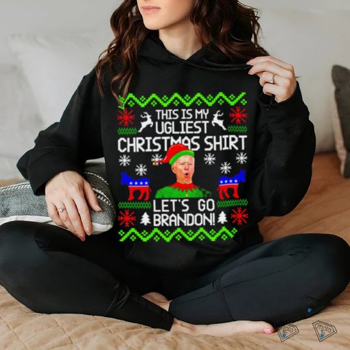 Elf Joe Biden This is my Ugliest Christmas shirt let’s go Brandon shirt