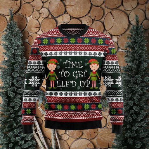 Elf Time Ugly Christmas Sweater Gift Men Women