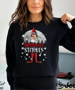 Elf on the Shelf snitches get stitches Christmas shirt