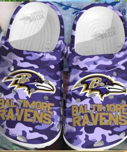 Elite Purple Ravens Camouflage Crocs Shoes