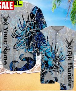 Elk Hunter Custom Baseball Shirt 3D Design All Over Printed Trending Baseball Jersey hawaiian shirt