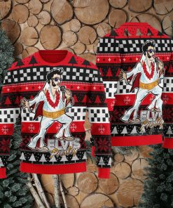 Elvis Fatley Meme Red Ugly Christmas Sweater 3D Gift Idea Christmas