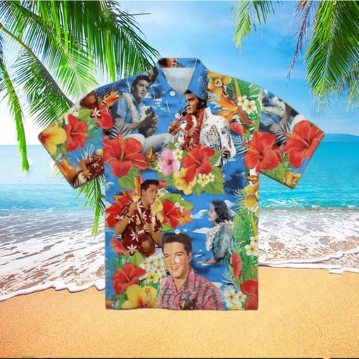 Elvis Hawaiian Shirt And Shorts Elvis Paradise Hawaiian Style Shirt Elvis Blue Hawaiian Shirt Elvis Shirts For Sale Elvis Presley Aloha Shirt