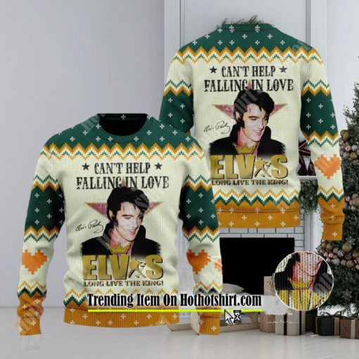 Elvis Presley 3D Ugly Sweater Cant Help Falling In Love