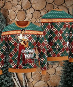 Elvis Presley Loving You 1957 Ugly Christmas Sweater 3D Gift Idea Christmas