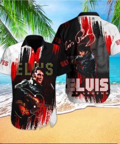 Elvis Presley Luau Design Hawaiian 3D Shirt For Fans Gift Beach